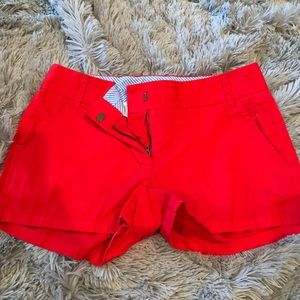 J crew shorts red